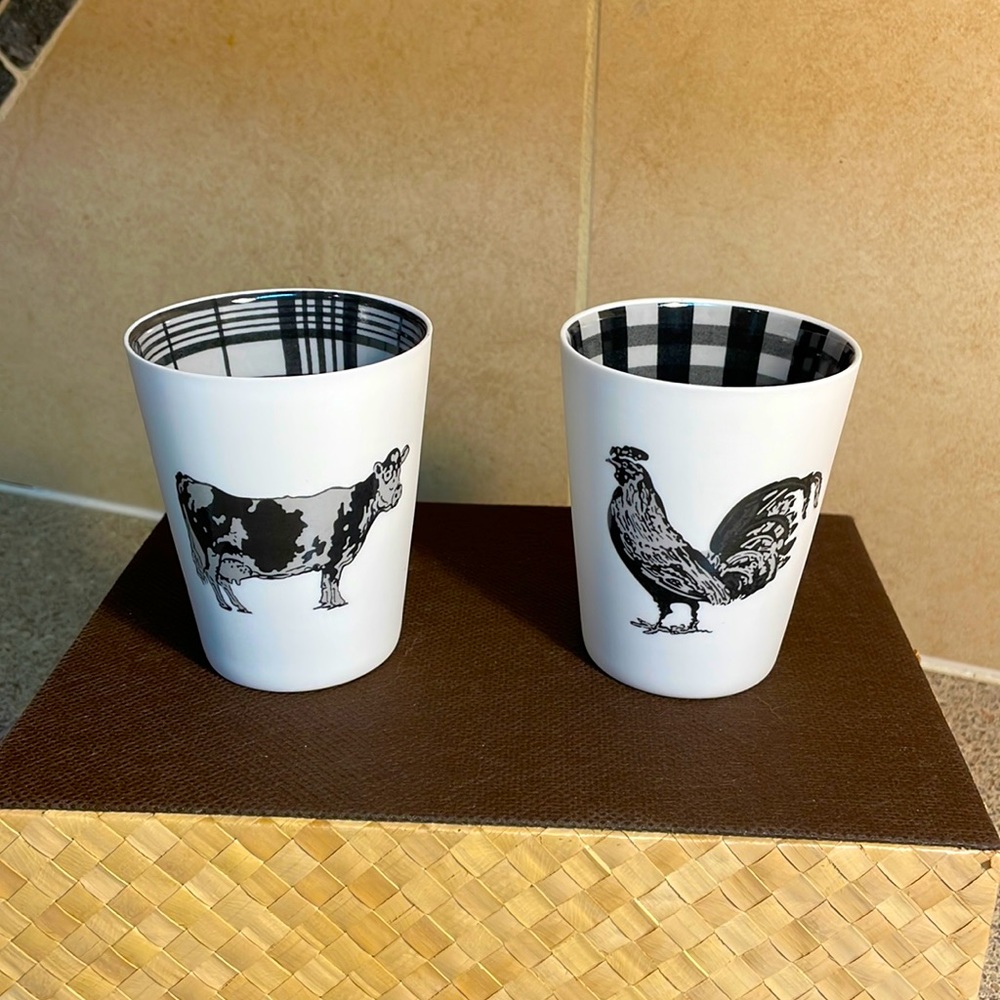 Partylite Family Ties (Cow & Rooster) Votive Holders Duo - Picture 1 of 16
